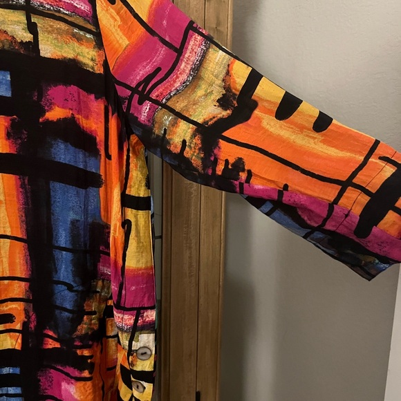 Colorful Abstract Button-Up Shirt - Picture 8 of 15